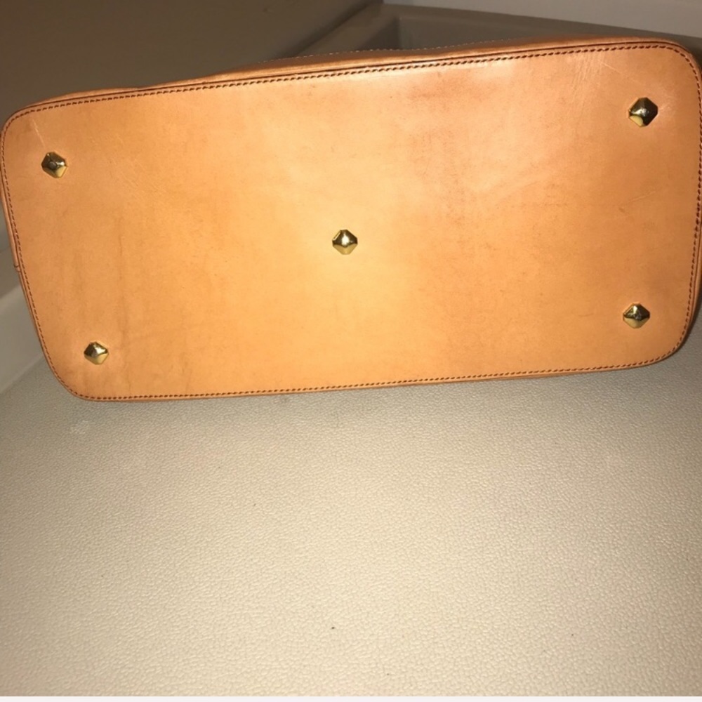 MCM Medium Heritage Canvas Bowling Bag in Cognac - Picture 6 of 16